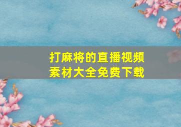 打麻将的直播视频素材大全免费下载