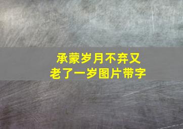 承蒙岁月不弃又老了一岁图片带字