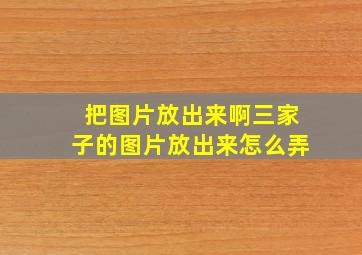 把图片放出来啊三家子的图片放出来怎么弄