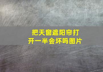 把天窗遮阳帘打开一半会坏吗图片