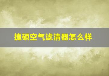 捷硕空气滤清器怎么样