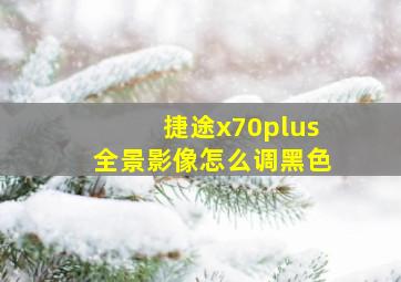 捷途x70plus全景影像怎么调黑色