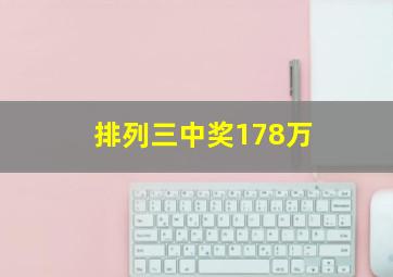 排列三中奖178万