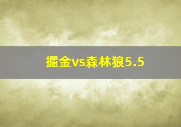 掘金vs森林狼5.5