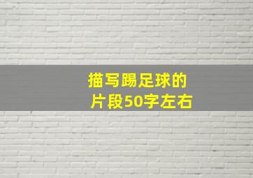 描写踢足球的片段50字左右