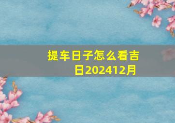 提车日子怎么看吉日202412月