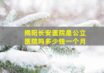 揭阳长安医院是公立医院吗多少钱一个月