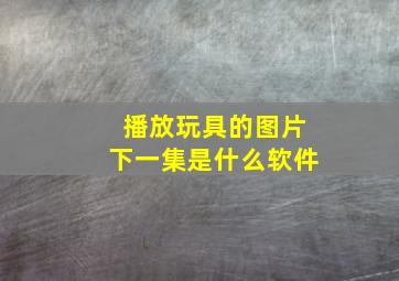 播放玩具的图片下一集是什么软件