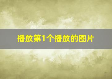 播放第1个播放的图片