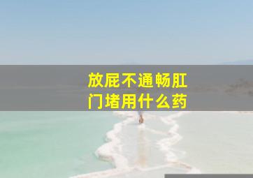 放屁不通畅肛门堵用什么药