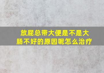 放屁总带大便是不是大肠不好的原因呢怎么治疗