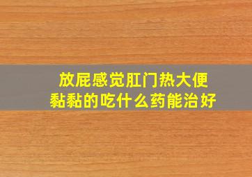 放屁感觉肛门热大便黏黏的吃什么药能治好