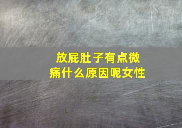 放屁肚子有点微痛什么原因呢女性