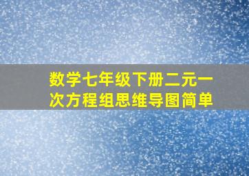 数学七年级下册二元一次方程组思维导图简单