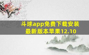 斗球app免费下载安装最新版本苹果12.10