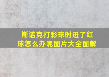 斯诺克打彩球时进了红球怎么办呢图片大全图解