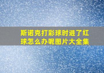 斯诺克打彩球时进了红球怎么办呢图片大全集