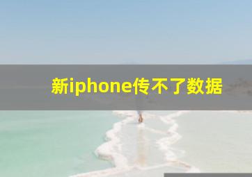 新iphone传不了数据