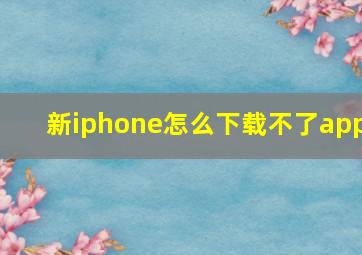 新iphone怎么下载不了app