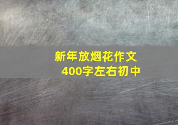 新年放烟花作文400字左右初中