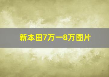 新本田7万一8万图片