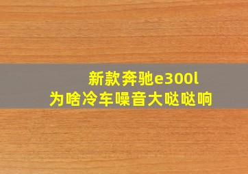 新款奔驰e300l为啥冷车噪音大哒哒响