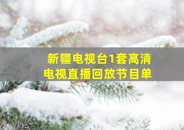 新疆电视台1套髙清电视直播回放节目单