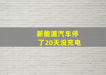 新能源汽车停了20天没充电