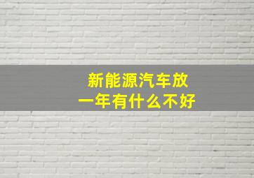 新能源汽车放一年有什么不好