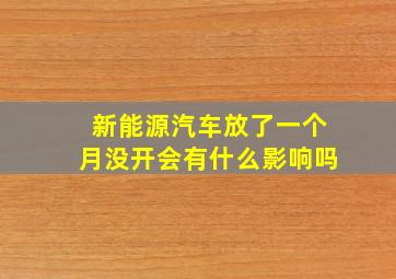 新能源汽车放了一个月没开会有什么影响吗