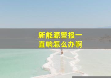 新能源警报一直响怎么办啊