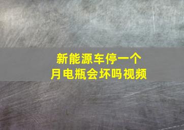 新能源车停一个月电瓶会坏吗视频