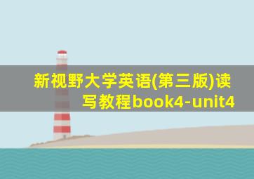 新视野大学英语(第三版)读写教程book4-unit4