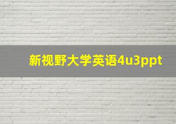 新视野大学英语4u3ppt