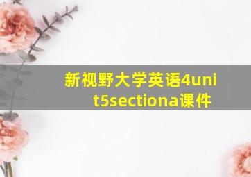 新视野大学英语4unit5sectiona课件