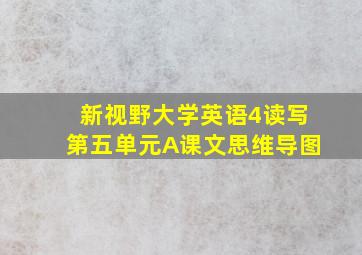 新视野大学英语4读写第五单元A课文思维导图