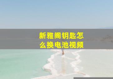 新雅阁钥匙怎么换电池视频