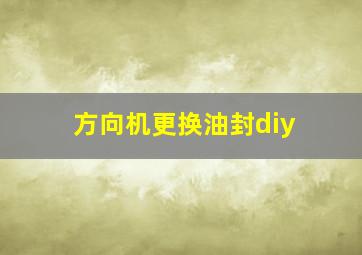 方向机更换油封diy