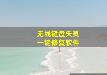 无线键盘失灵一键修复软件