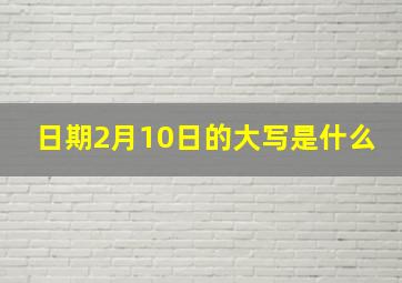 日期2月10日的大写是什么