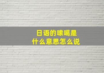 日语的嗦噶是什么意思怎么说