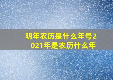 明年农历是什么年号2021年是农历什么年