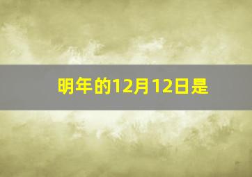 明年的12月12日是