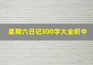 星期六日记300字大全初中