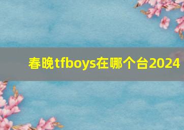 春晚tfboys在哪个台2024