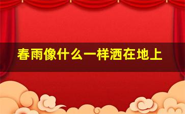 春雨像什么一样洒在地上