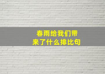 春雨给我们带来了什么排比句