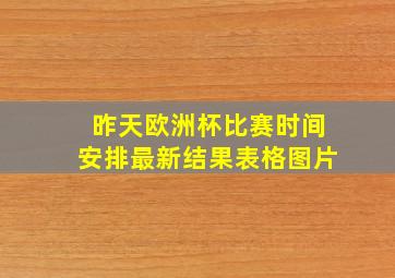 昨天欧洲杯比赛时间安排最新结果表格图片