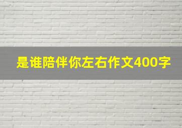 是谁陪伴你左右作文400字