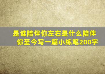 是谁陪伴你左右是什么陪伴你至今写一篇小练笔200字